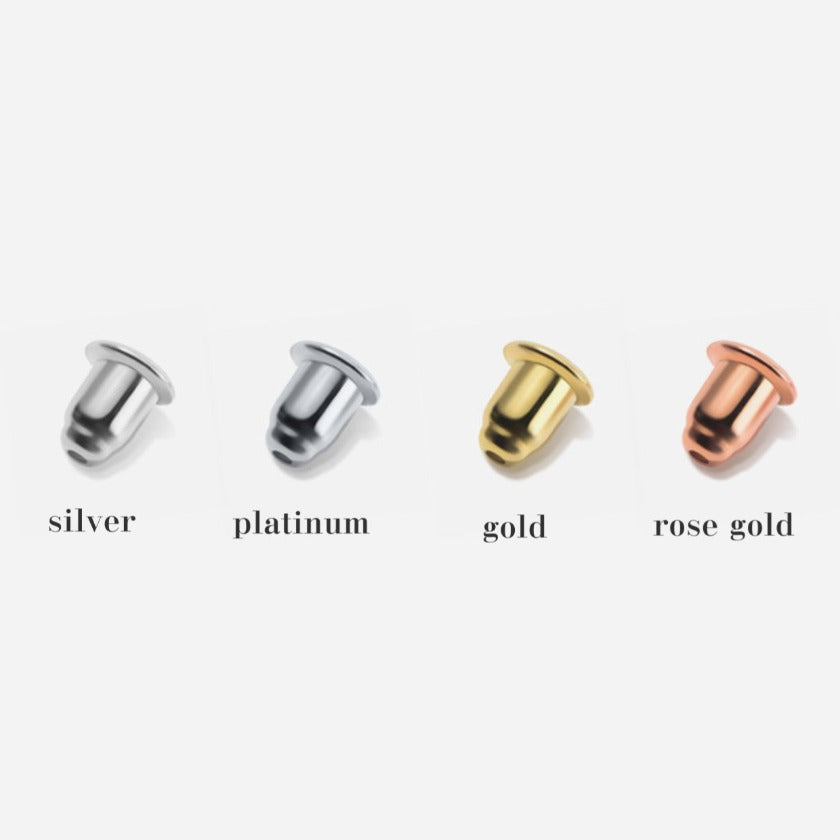 純銀防敏感耳塞 | Hypoallergenic Earring Backs (in pairs)